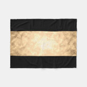Elegante heldere faux goud en zwarte strepen fleece deken (Voorkant (Horizontaal))