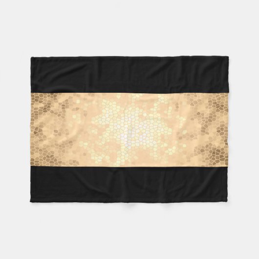 Elegante heldere faux goud en zwarte strepen fleece deken (Voorkant (Horizontaal))
