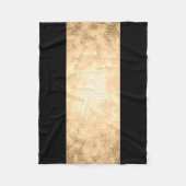Elegante heldere faux goud en zwarte strepen fleece deken (Voorkant)
