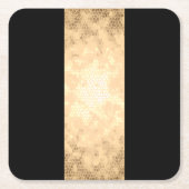 Elegante heldere faux goud en zwarte strepen kartonnen onderzetters (Voorkant)