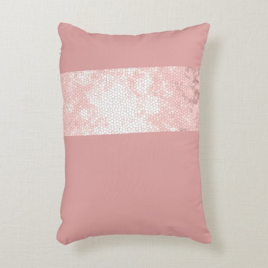 Elegante heldere faux roos gouden roze strepen decoratief kussen (Voorkant(Verticaal))