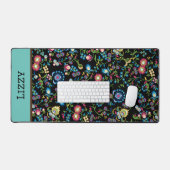 Elegante heldere kleurrijke bloemen bureau mat (Keyboard & Muis)