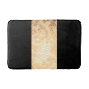 elegante heldere namaakgoud- en zwarte strepen badmat