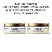 Elegante heldere of witte huidcrème pot label 1"x