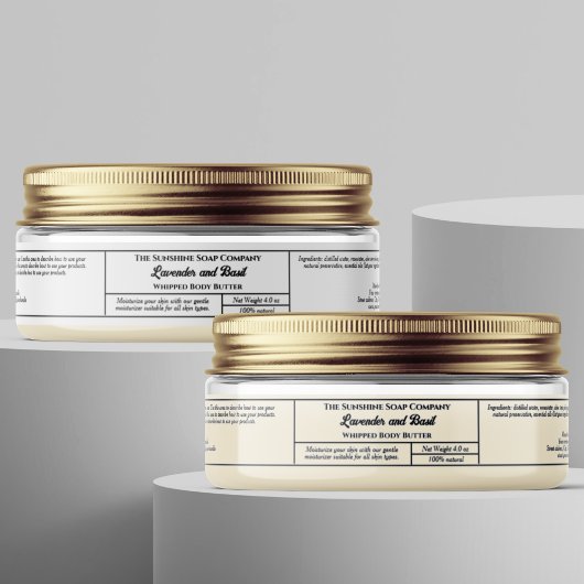 Elegante heldere of witte huidcrème pot label 1"x