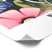 Elegante heldere pastelkleur lente bloemen #7 poster (Hoek)