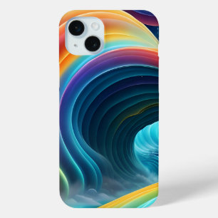 Elegante Heldere Regenboog Waterval iPhone 15 Mini Hoesje