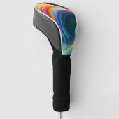 Elegante Heldere Regenboog Waterval Golfheadcover (Schuin)