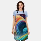 Elegante Heldere Regenboog Waterval Schort (Gedragen)