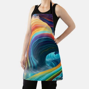 Elegante Heldere Regenboog Waterval Schort