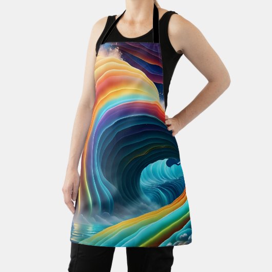 Elegante Heldere Regenboog Waterval Schort (Insitu)