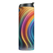Elegante Heldere Regenboog Waterval Thermosbeker (Gedraaid links)