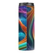 Elegante Heldere Regenboog Waterval Thermosbeker (Achterkant)
