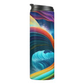 Elegante Heldere Regenboog Waterval Thermosbeker (Geroteerd rechts)