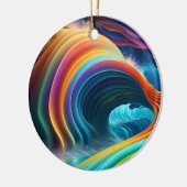 Elegante heldere regenboogwaterval keramisch ornament (Links)