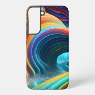 Elegante heldere regenboogwaterval samsung galaxy hoesje
