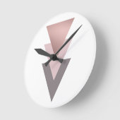 elegante heldere roos gouden geometrische driehoek ronde klok (Hoek)