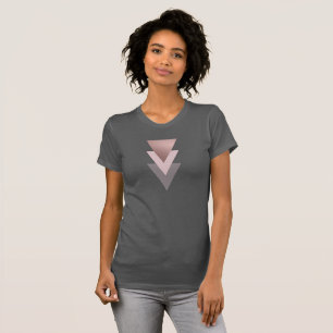 elegante, heldere roos goudfolie geometrische drie t-shirt