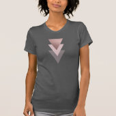 elegante, heldere roos goudfolie geometrische drie t-shirt (Voorkant)