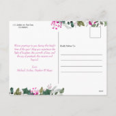 Elegante & Heldere Vrolijke Kerstfoto Feestdagenkaart (Achterkant)