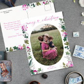 Elegante & Heldere Vrolijke Kerstfoto Feestdagenkaart