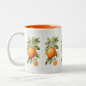 Elegante heldere Waterverf Oranje Mok (Links)