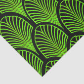 Elegante Heldergroene Art Deco Bogen Tissuepapier (Detail)
