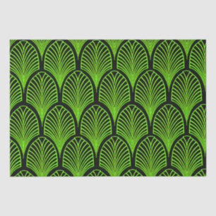 Elegante Heldergroene Art Deco Bogen Tissuepapier