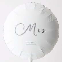 Elegante heliumballon – "Mrs."-scriptontwerp