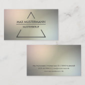 Elegante helle moderne pyramide Visitenkarten Visitekaartje (Voorkant / Achterkant)