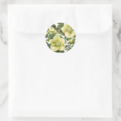 Elegante Hellebore Bloemen Ronde Sticker (Tas)
