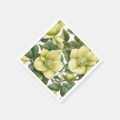 Elegante Hellebore Bloemen Servet (Hoek)