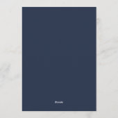 Elegante Hello Sixty Navy Blue 60e Verjaardag Kaart (Achterkant)