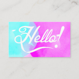 Elegante Hello-waterverf Visitekaartje