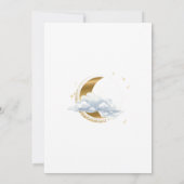 Elegante Hemel Neutrale Script Baby Shower Kaart (Achterkant)