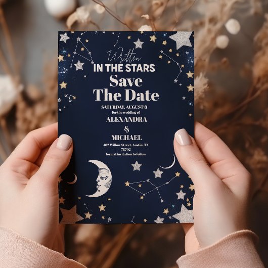 Elegante Hemelboog Huwelijk Save The Date