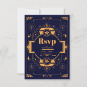 Elegante Hemelbruiloft RSVP Kaartje (Voorkant)