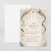 Elegante Hemelbruiloftboog RSVP Kaartje (Voorkant / Achterkant)