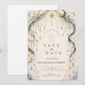 Elegante Hemelbruiloftboog Save The Date (Voorkant / Achterkant)