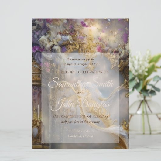 Elegante hemels gouden poort, gouden tekst (Staand voorkant)