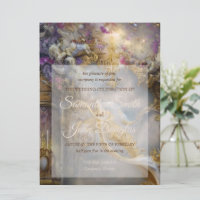 Elegante hemels gouden poort, gouden tekst