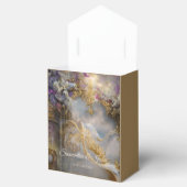 Elegante hemels gouden poort, gouden tekst bedankdoosjes (Geopend)