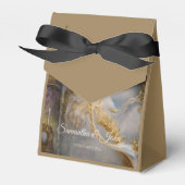 Elegante hemels gouden poort, gouden tekst bedankdoosjes (Voorkant Zijde)