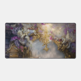 Elegante hemels gouden poort, gouden tekst bureaumat