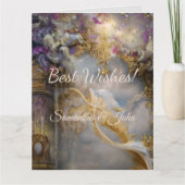 Elegante hemels gouden poort, gouden tekst kaart (Voorkant)