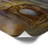 Elegante hemels gouden poort, gouden tekst perfect poster (Hoek)