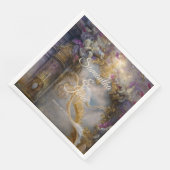 Elegante hemels gouden poort, gouden tekst servet (Hoek)