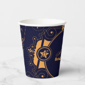 Elegante Hemelse Bruidsdouche Papieren Bekers (Voorkant)