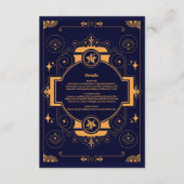 Elegante hemelse bruiloft informatiekaartje (Voorkant)