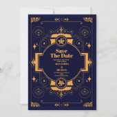 Elegante hemelse bruiloft save the date (Voorkant)